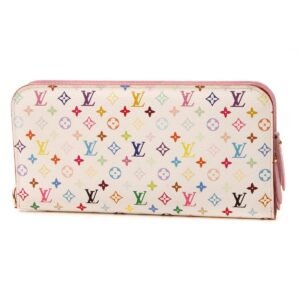 Litchi Insolite Wallet - White Multicolore Monogram