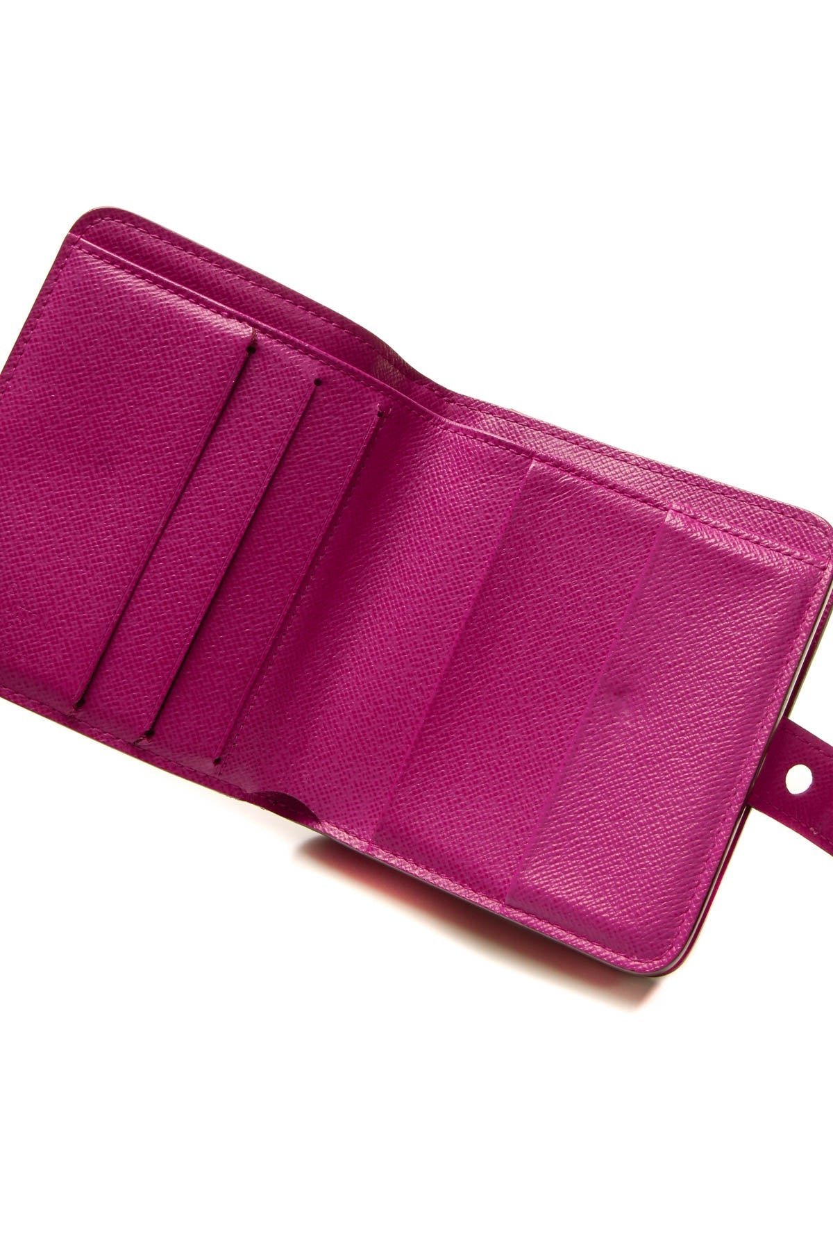 Perforated Compact Zip Wallet - Monogram/Fuchsia - Image 4