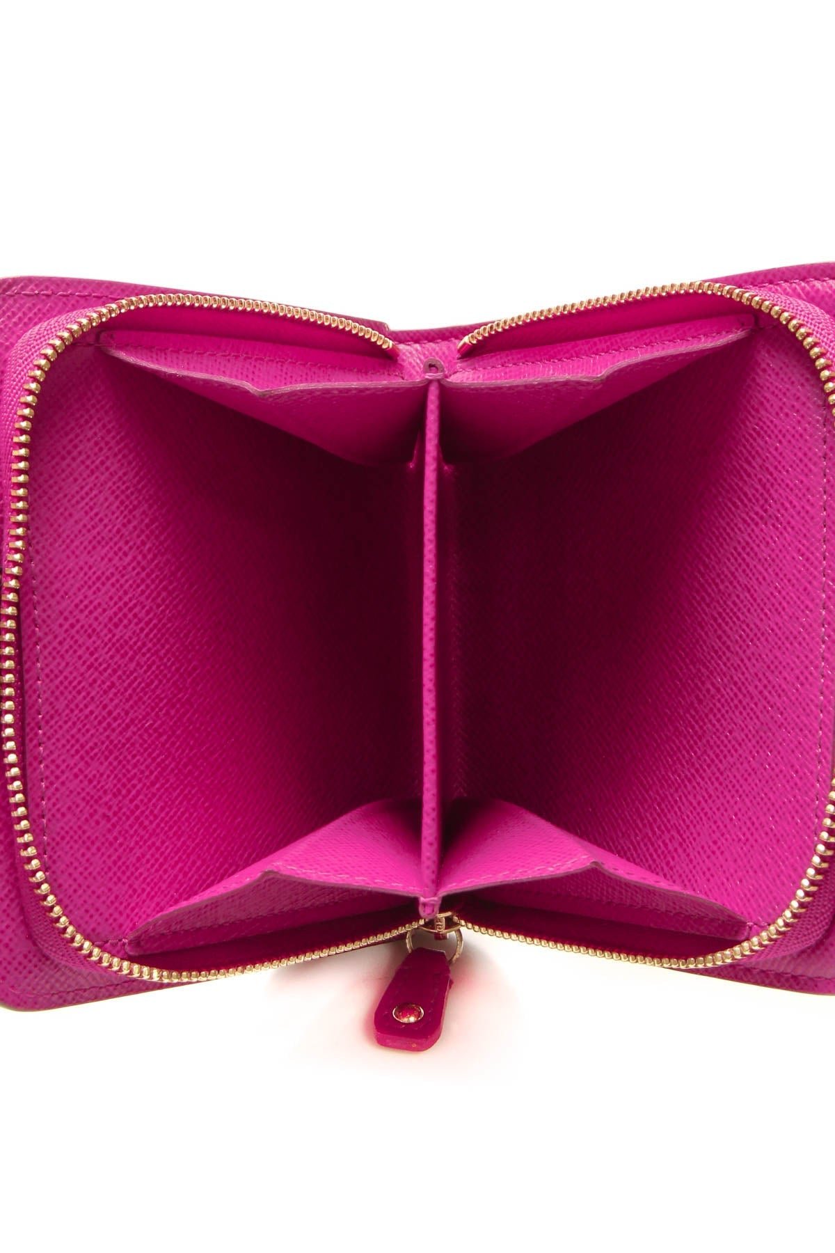Perforated Compact Zip Wallet - Monogram/Fuchsia - Image 5