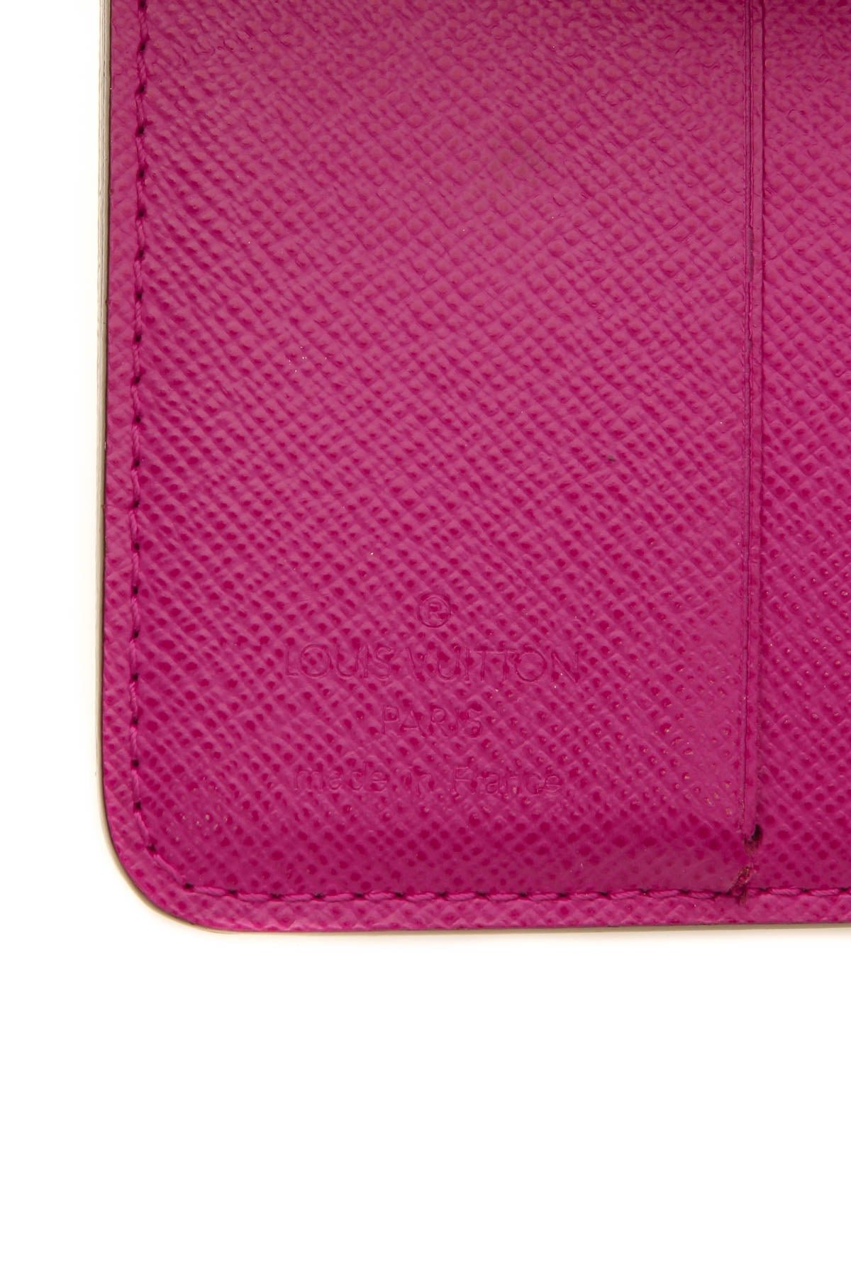 Perforated Compact Zip Wallet - Monogram/Fuchsia - Image 7