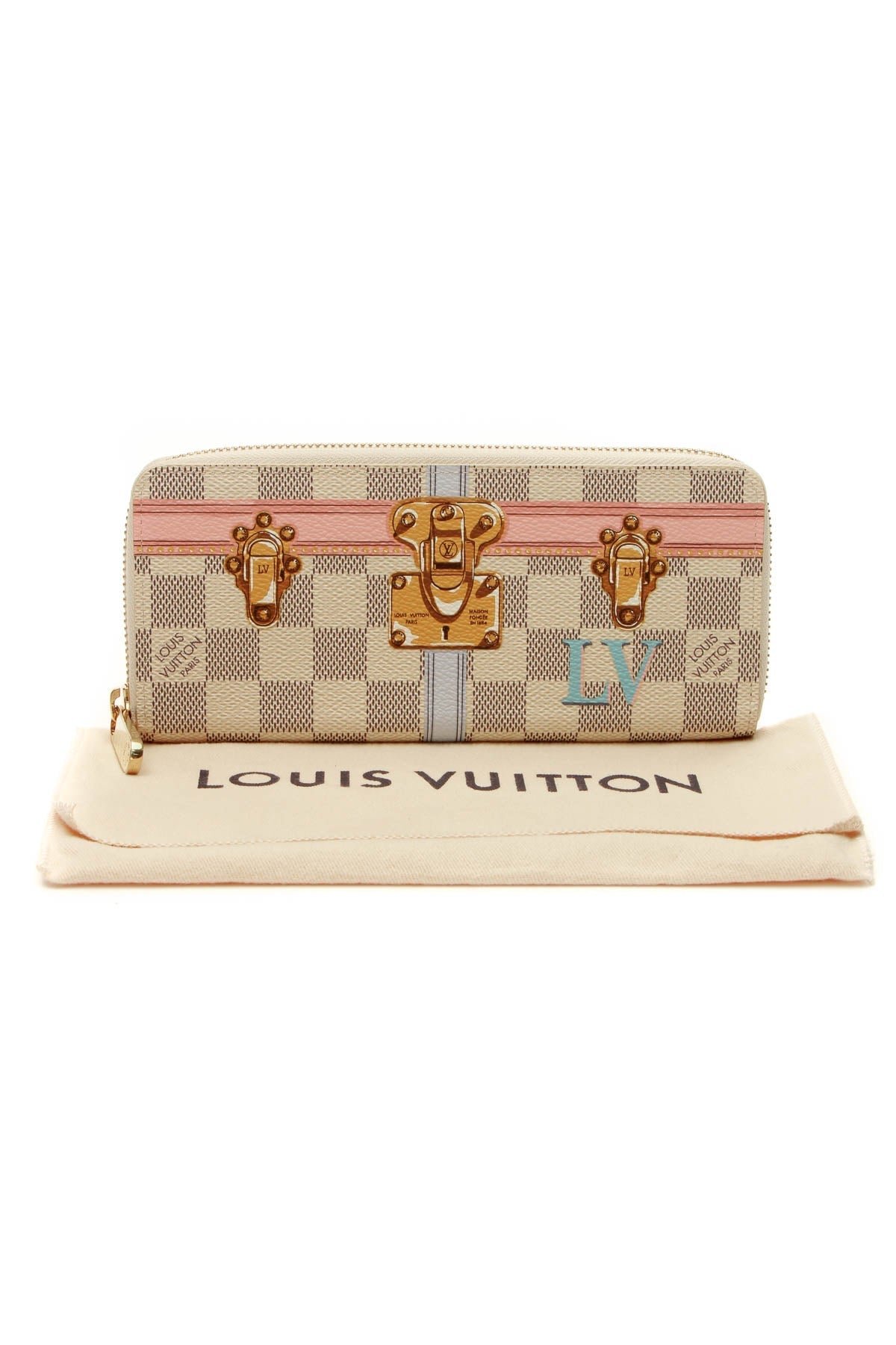 Summer Trunks Clemence Wallet - Damier Azur - Image 9
