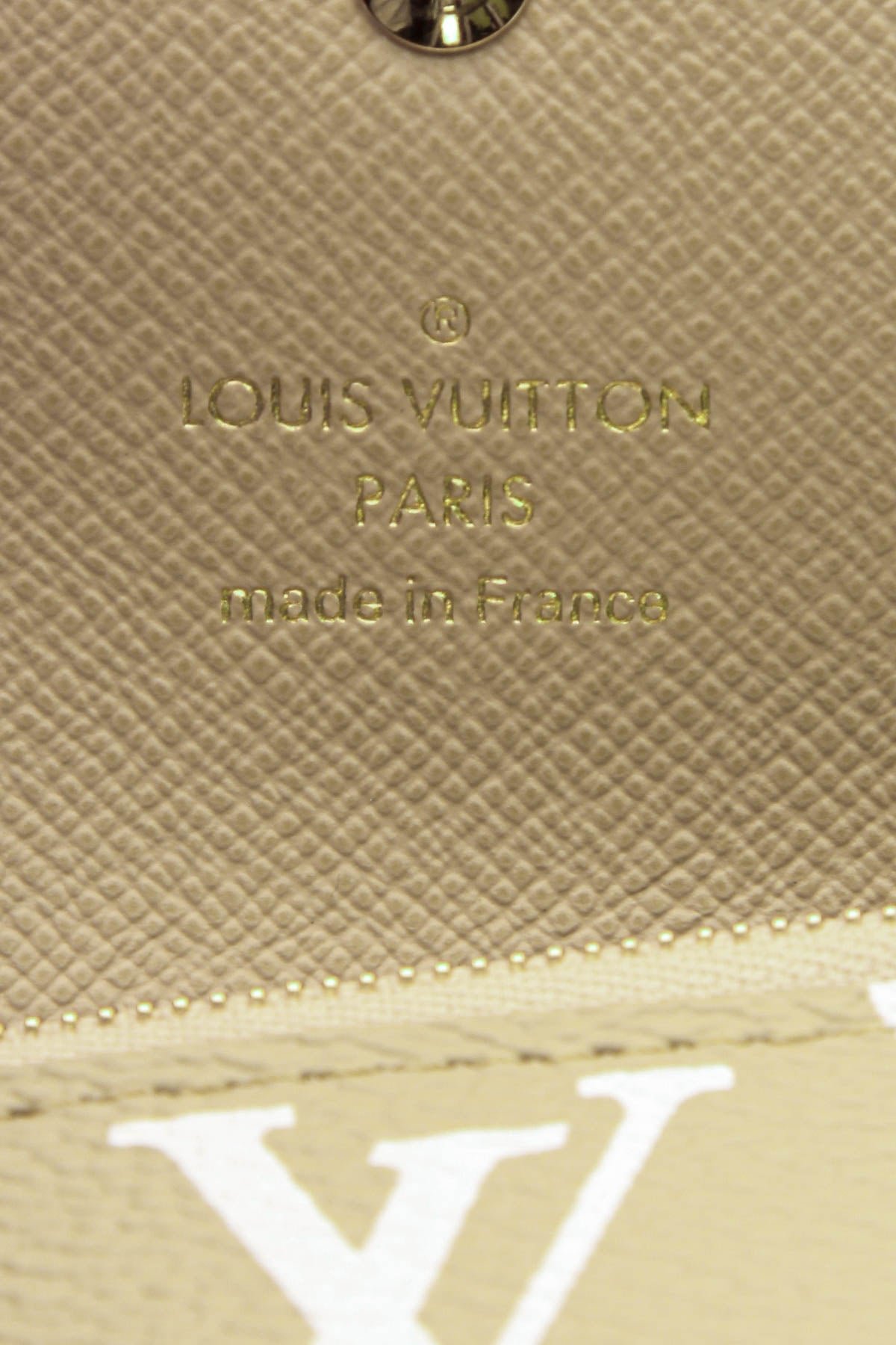 Compact Zoe Wallet - Khaki/White Giant Monogram - Image 6