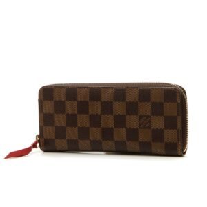 Clemence Wallet - Damier Ebene/Cerise