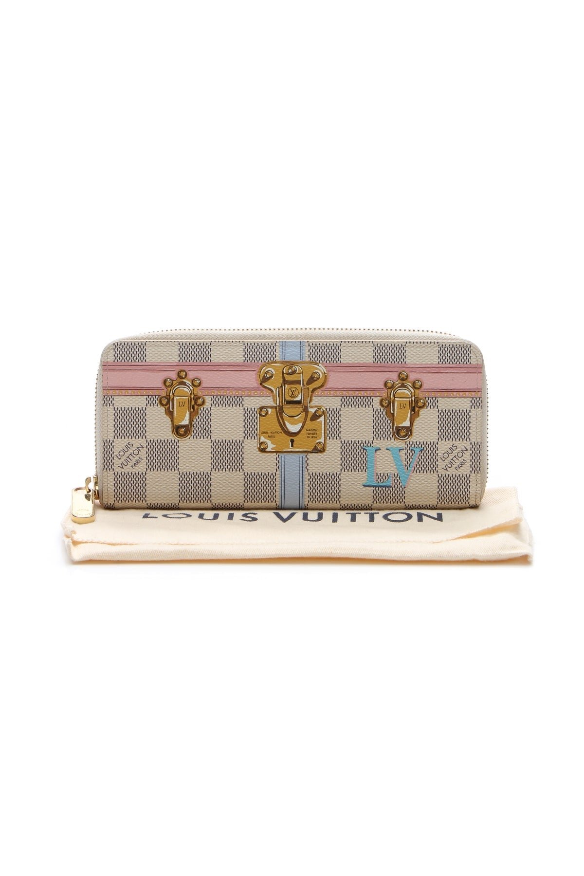 Summer Trunks Clemence Wallet - Damier Azur - Image 10