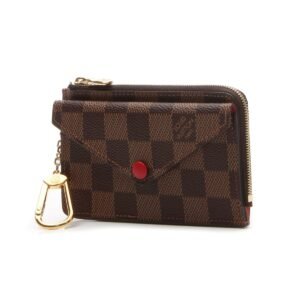 Recto Verso Card Holder - Damier Ebene/Red