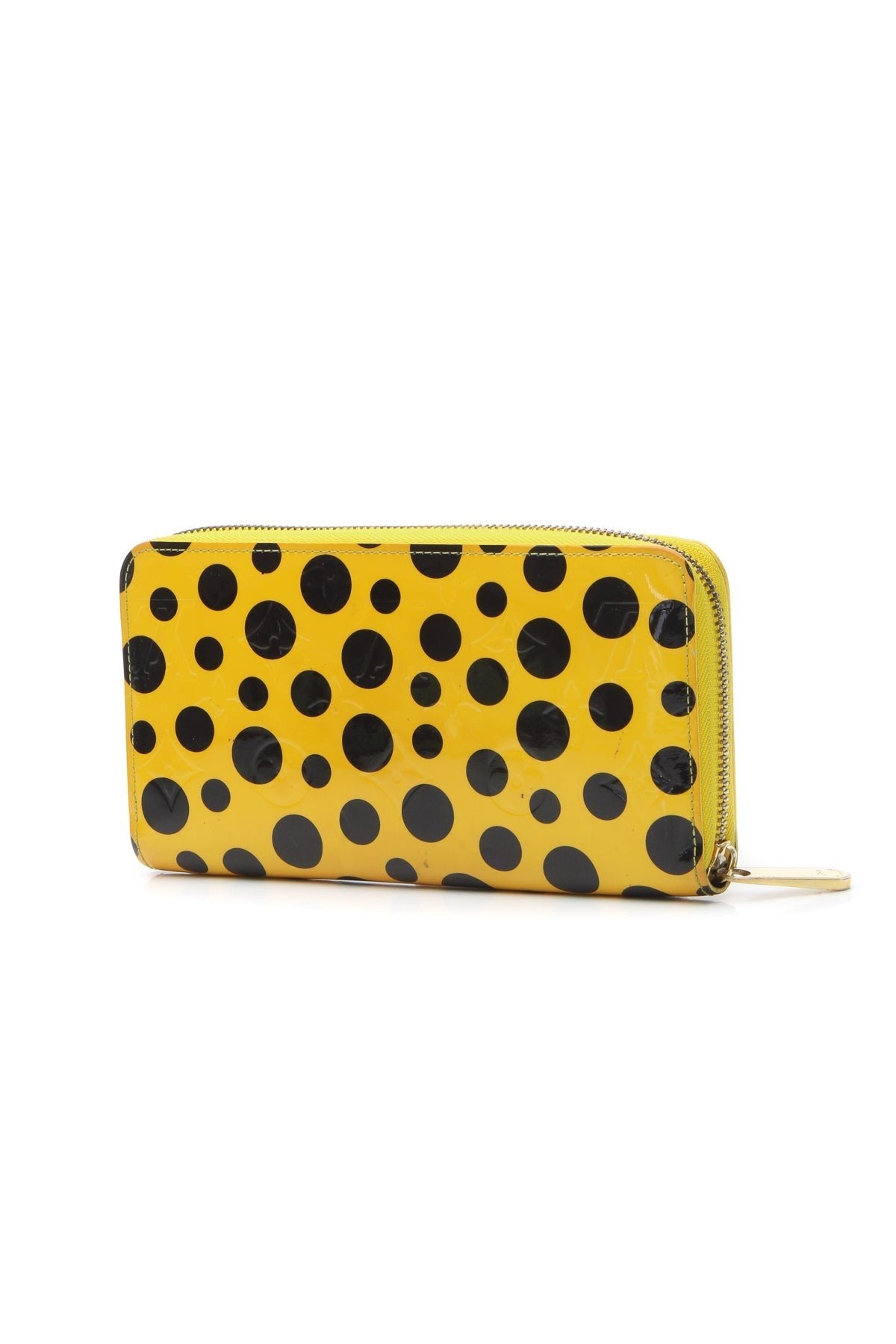 Vernis Kusama Dots Zippy Wallet - Yellow/Black - Image 2