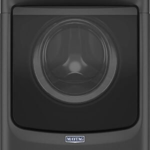 Maytag – 4.5 Cu. Ft. High Efficiency Stackable Front Load Washer with Steam and Extra Power Button – Volcano Black