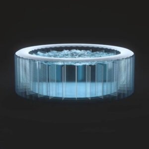 Intex PureSpa Plus Greystone Inflatable Hot Tub Square Jet Spa, 94 x 28″